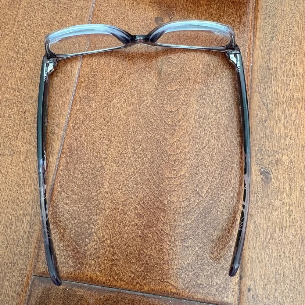 Ralph Eyeglasses RA7071 Floral Temple Square Frames, Womens 52-16-140 Grey
